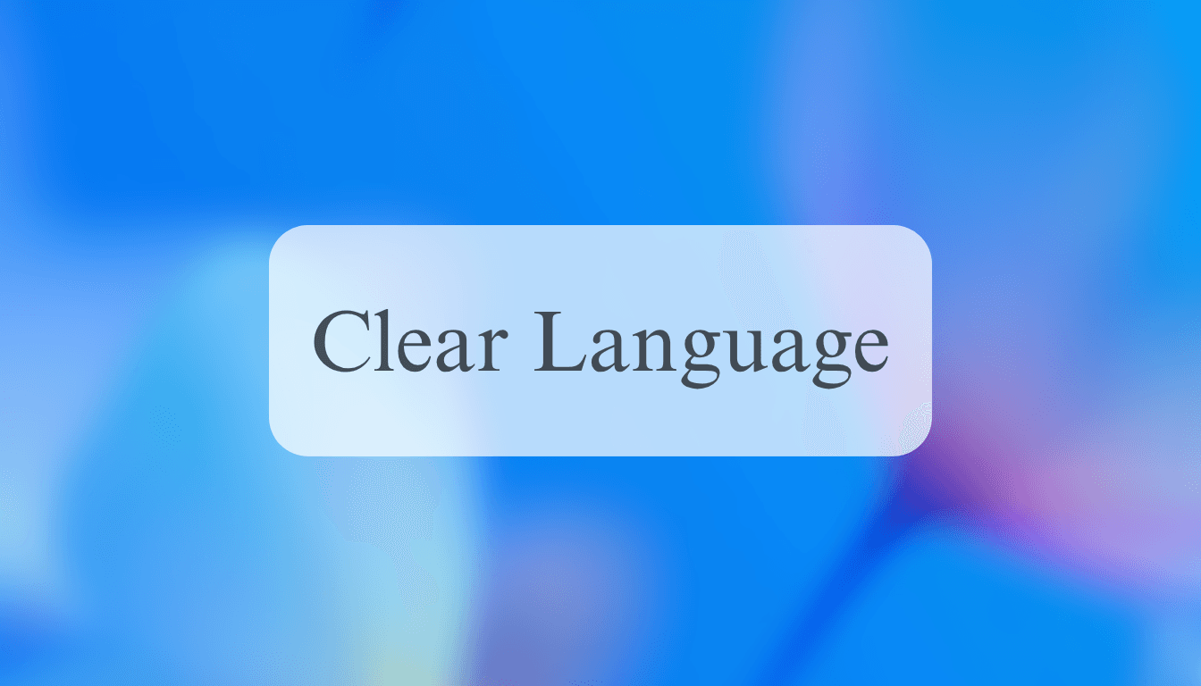 Clear Language